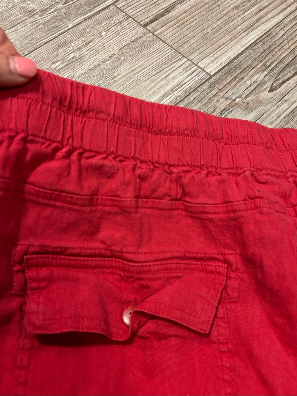 Kut from the Kloth Red Linen-Blend Drawstring Shorts - Picture 13 of 16